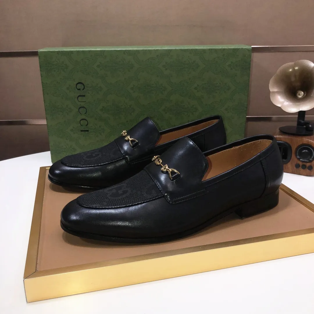 Men's shoes 💰580💰[GUCCI—Gucci] The latest high-end version of Gucci. Official website new model. Available at the same time at counters, the uppers are made of original cowhide imported from Italy/matched with the original special material splicing design concept; "highlight, high-end, grade, extravagance" and exquisite workmanship (original mesh fabric) sole: original factory special outsole size (38-45) (custom-made 45 non-returnable)